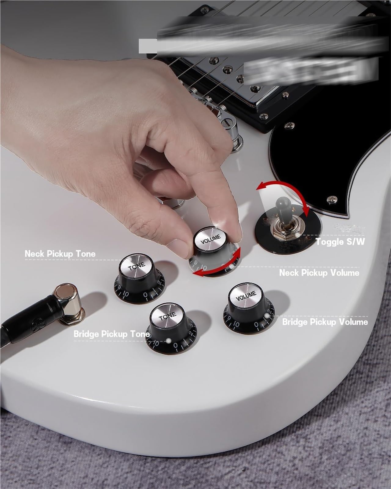 Guitare Électrique À Corps Plein Manche En Érable 6 Cordes Guitare Électrique Débutants