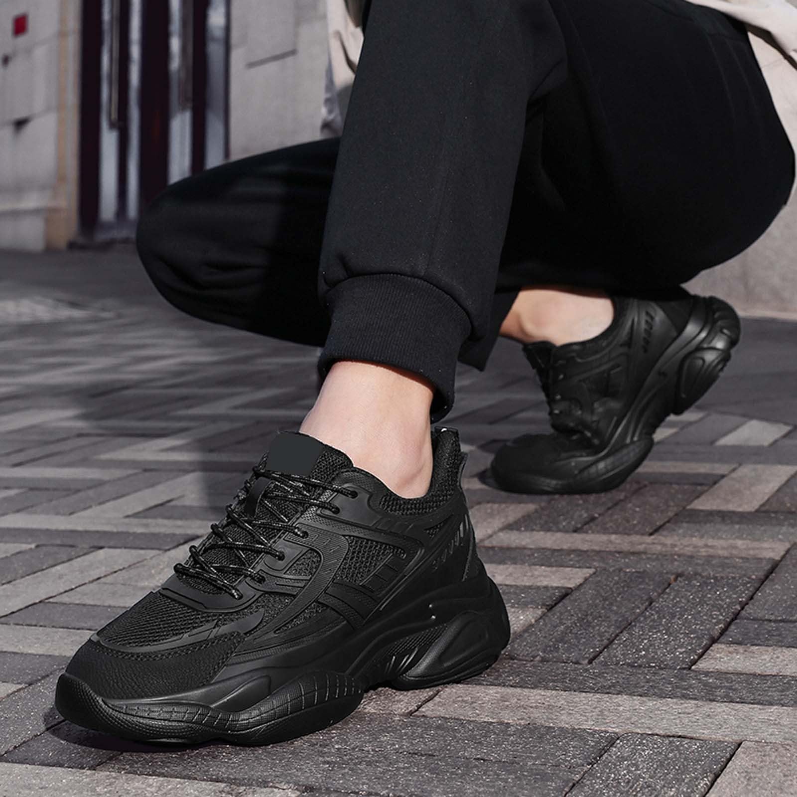 Genérico Zapatos de running de malla transpirable para hombre con tacón invisible 6/8 cm Taller Zapatos elevadores Hombre Casual para caminar, deporte o gimnasia