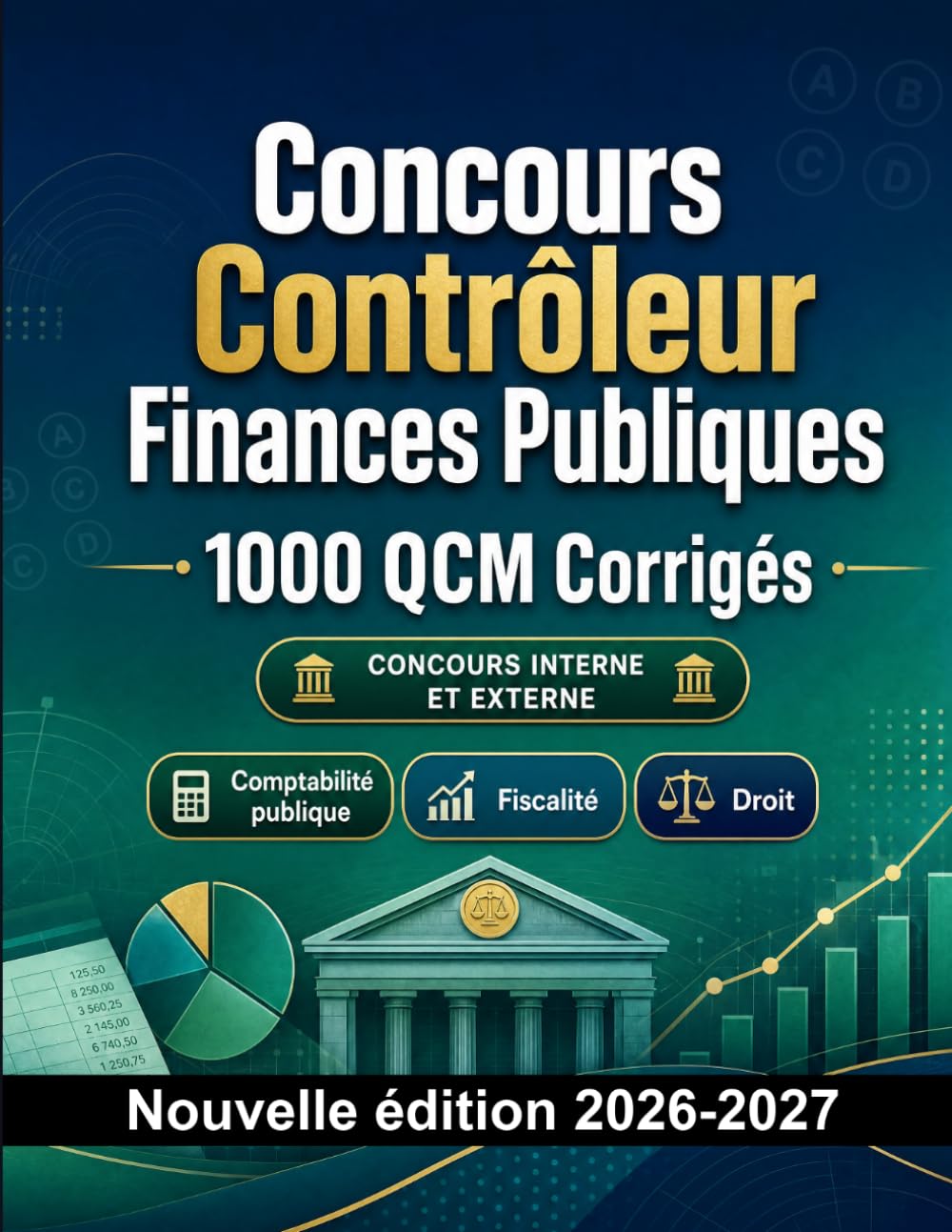 Concours Contrôleur Finances Publiques : 1000 QCM Corrigés: Préparation au concours : QCM Procédures, Administration, Éthique, Rédaction, Réglementation avec QCM commentés