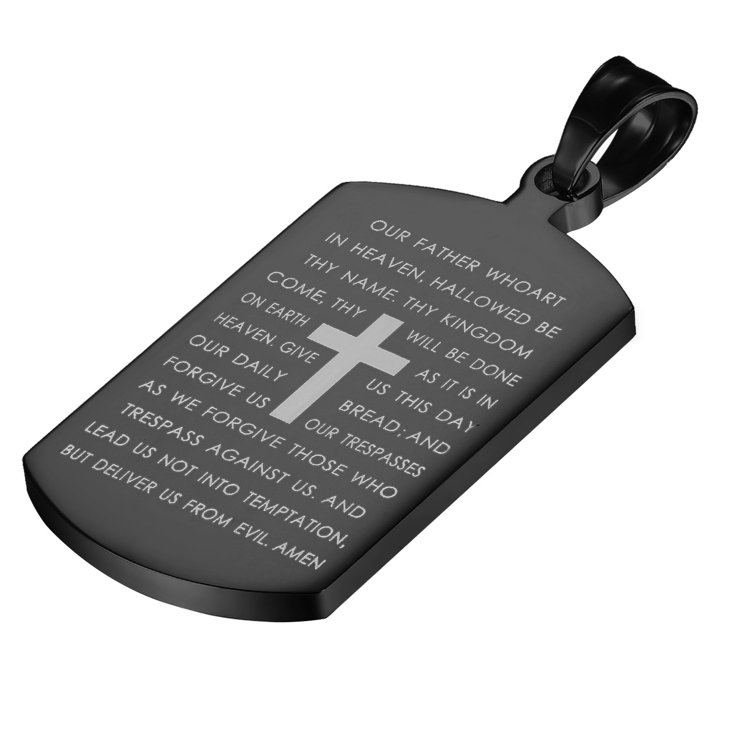 Bible Lords Prayer Dog Tag 