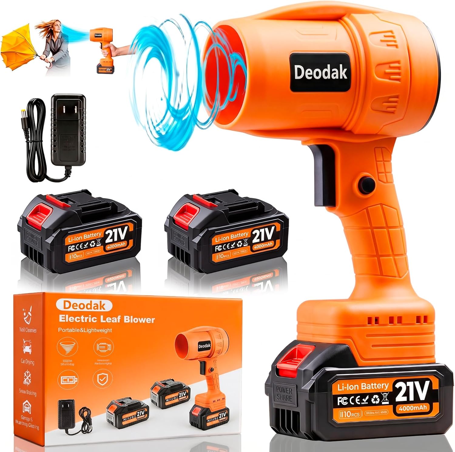 Handheld Cordless Leaf Blower: 880,000 RPM Lightweight Electric Blowers with Battery and Charger for Car Drying/Patio Cleaning/Lawn Care/Yard Leaves Portable Dust Cleaner for Dads Husbands