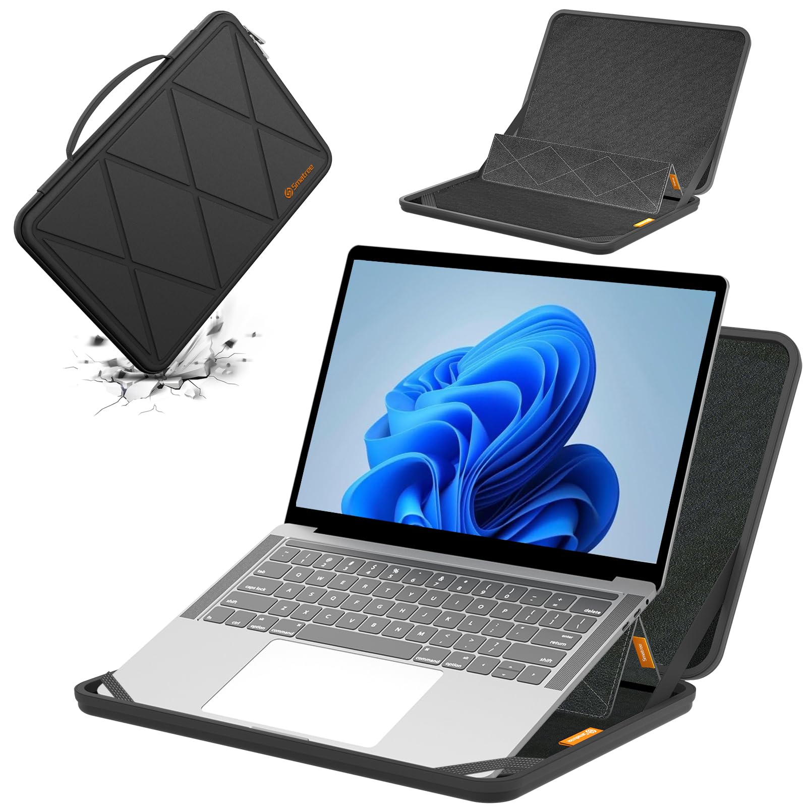 Smatree MS79 Funda Protectora rígida de EVA con Soporte Compatible para 15,6 Pulgadas Samsung Galaxy Book4/Galaxy Book3 Maletín para portátil