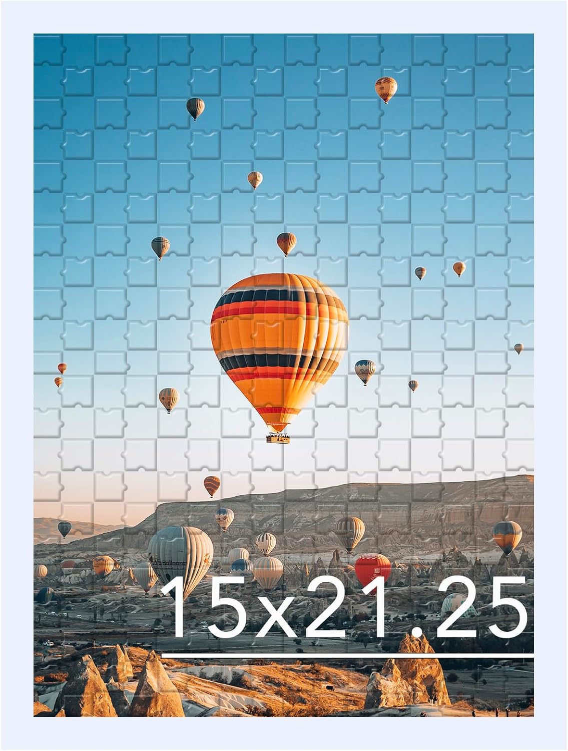 15x21.25 Puzzles Frame White, Wall Hanging 15 x 21.25 Picture Frame for 15 by 21.25 Poster Photo Canvas Picture Puzzles with Shatter Resistant Plexiglass, White White 15x21.25 inch
