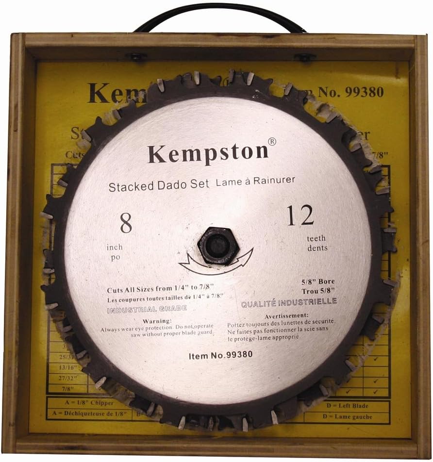Kempston 99380 Stacked Dado Set, 8-Inch by 12 Tooth