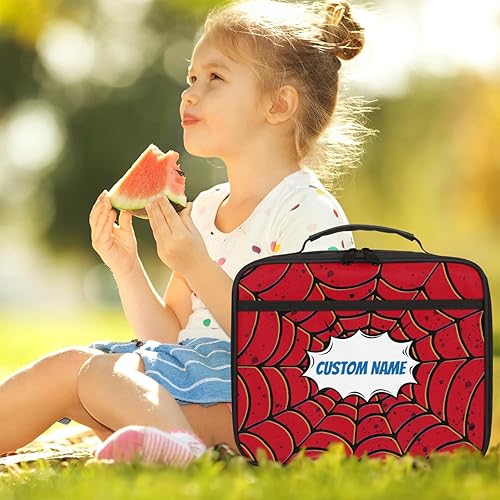 Miniatura 6 de Lonchera personalizada para niños – Lonchera personalizada para niños y niñas, bolsa de almuerzo con aislamiento suave e impermeable reutilizable,