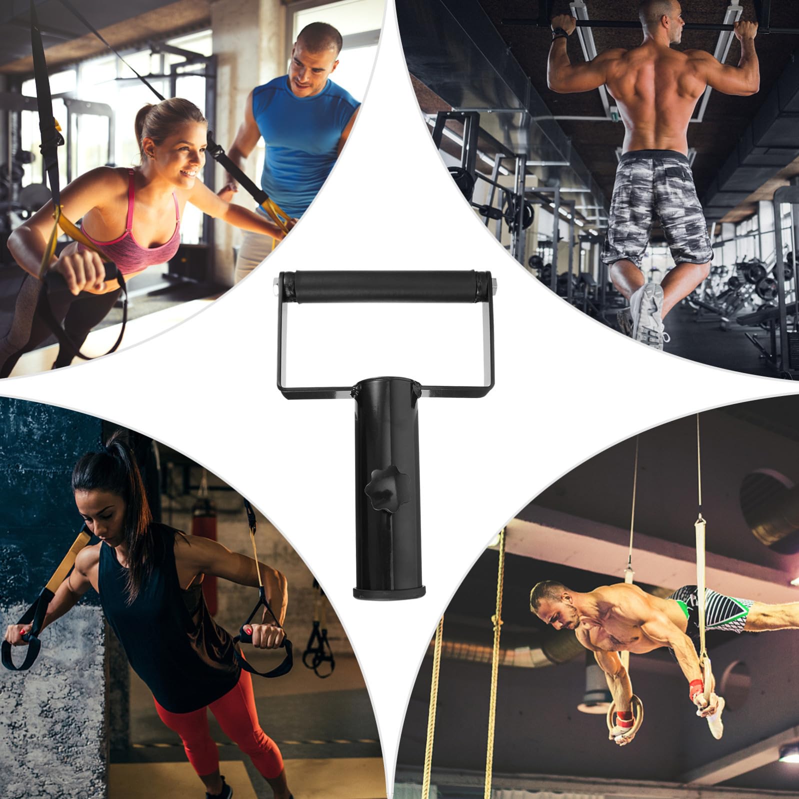 Attacco T Bar Row per Bilanciere Nero, Barra Allenamento | Acciaio Resistente, Uso Casa e Palestra, per Appassionati Fitness, Supporto Heavy Duty