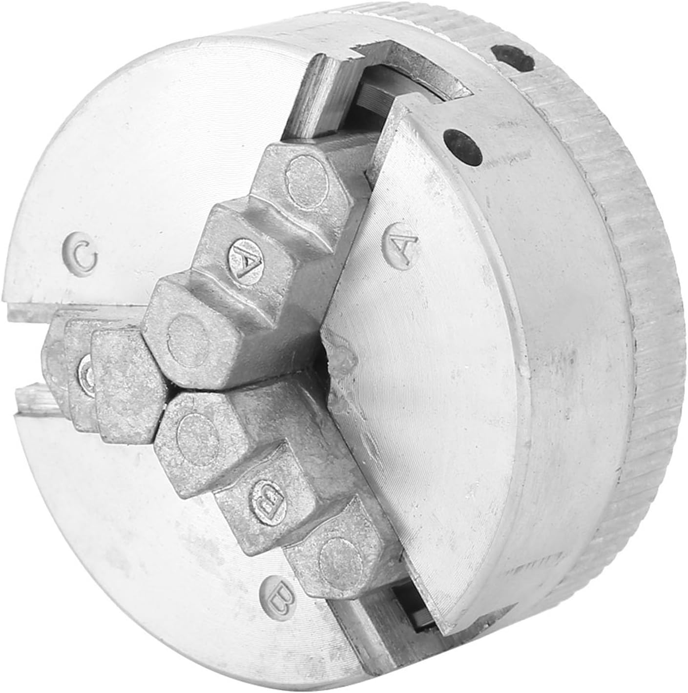 Z011 Micro Lathe Chuck, Zinc Alloy 3-Jaw Chuck Clamp Accessory with Two Locking Rods for Mini Metal Lathe