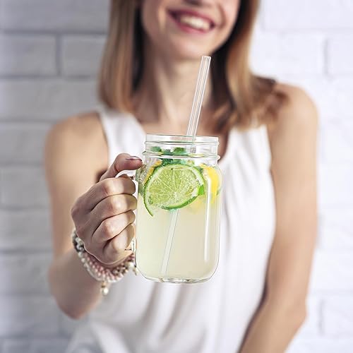 Miniatura 5 de 4 popotes rectos 4 doblados de 10 pulgadas y 4 6 pulgadas para niños con 2 cepillos de limpieza reutilizables, sin BPA, ecológicos