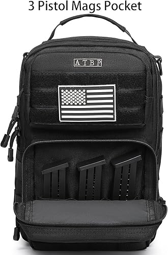 Miniatura 4 de ATBP Mochila táctica tipo bandolera para hombre, bolsa de hombro oculta, bolsa cruzada para hombres, 10L, Verde, Mochilas Sling