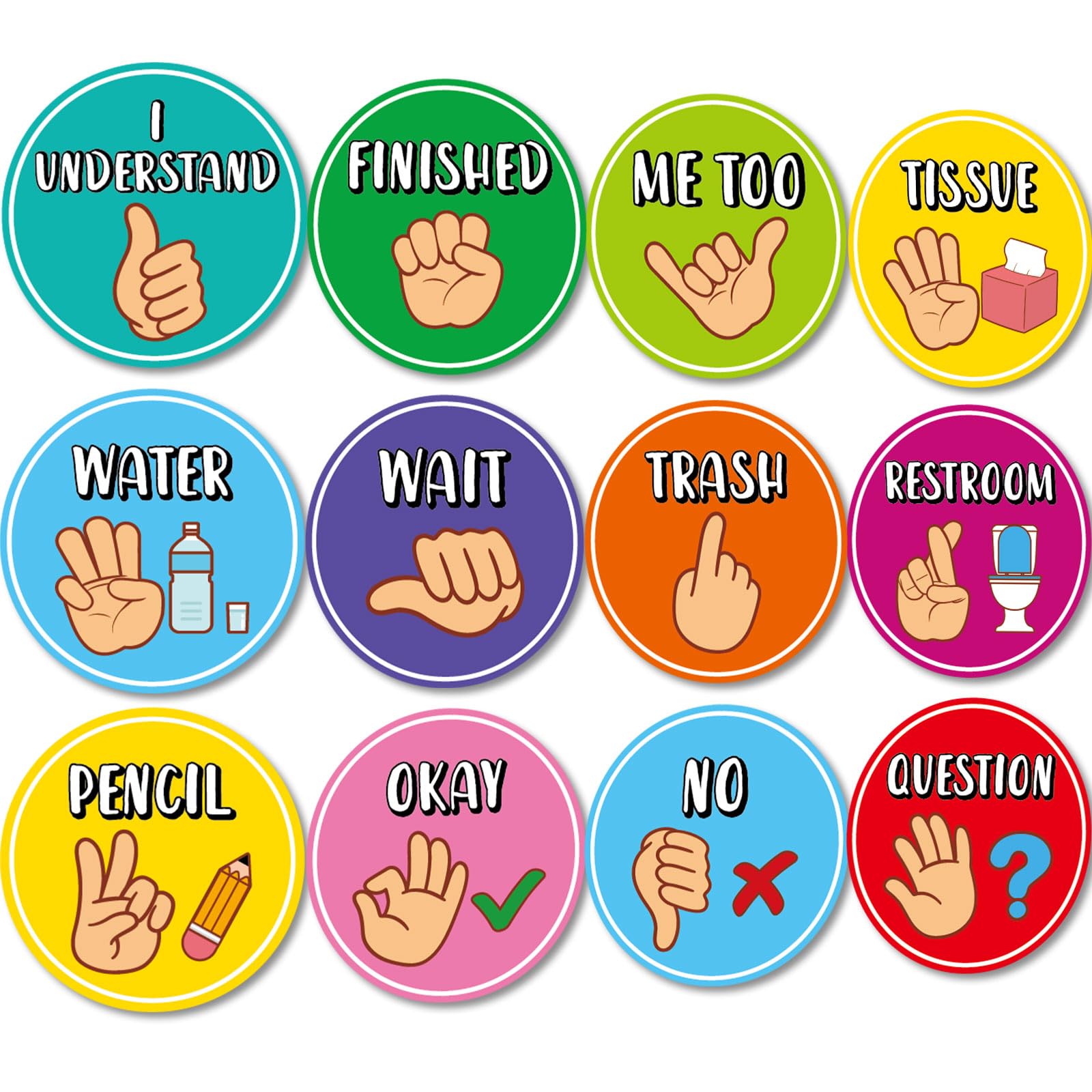 amazon-com-12-pcs-colorful-seat-signals-posters-classroom-hand-signals-decors-for-teachers-students-visual-cue-seat-signal-for-school-kindergarten-bulletin-board-nonverbally-communicate-supply-decoration-office-products for Free Printable Hand Signals For Classroom Management Amazon.com: 12 PCS Colorful Seat Signals Posters Classroom Hand Signals Decors for Teachers Students Visual Cue Seat Signal for School Kindergarten Bulletin Board Nonverbally Communicate Supply Decoration : Office Products for Free Printable Hand Signals For Classroom Management