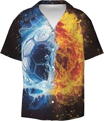 3D Pattern Print Shirt with Unique Graphics, Long Sleeve Casual Button-Down