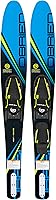 O'Brien Vortex Combo Water Skis - Wide-Body for Easy Deep-Water Starts, Adjustable Bindings, Beginner Intermediate Skis 65.5"