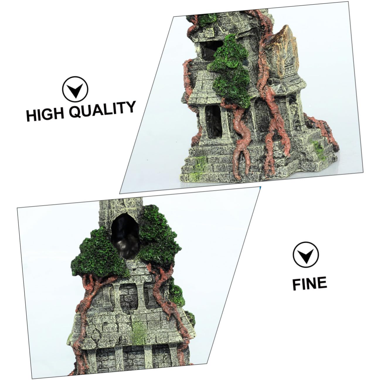 Toddmomy 1pezzi Decorazione Acquario Resina con Statua Buddhista Ornamento per Pesci e Paesaggio Sottomarino Decorazione per Ambienti Domestici e Uffici