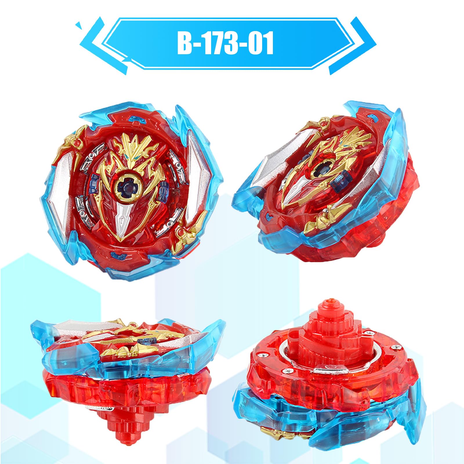 Gyroscope Turbos Kit toupie de Combat 4D Arena Metal Fusion avec Lanceur de Bataille, Coffret Cadeau (163+173-1)