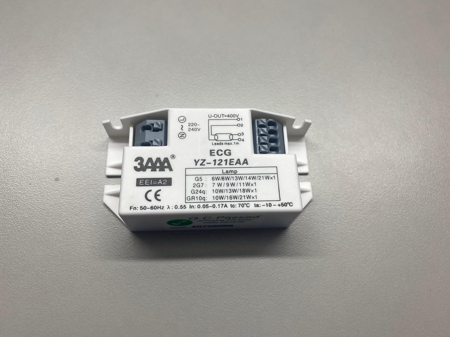 Electronic Ballast ECG YZ121EAA 1 x 6W / 8W / 13W / 14W / 21W 3AAA ECG YZ121EAA Vorschaltgerät
