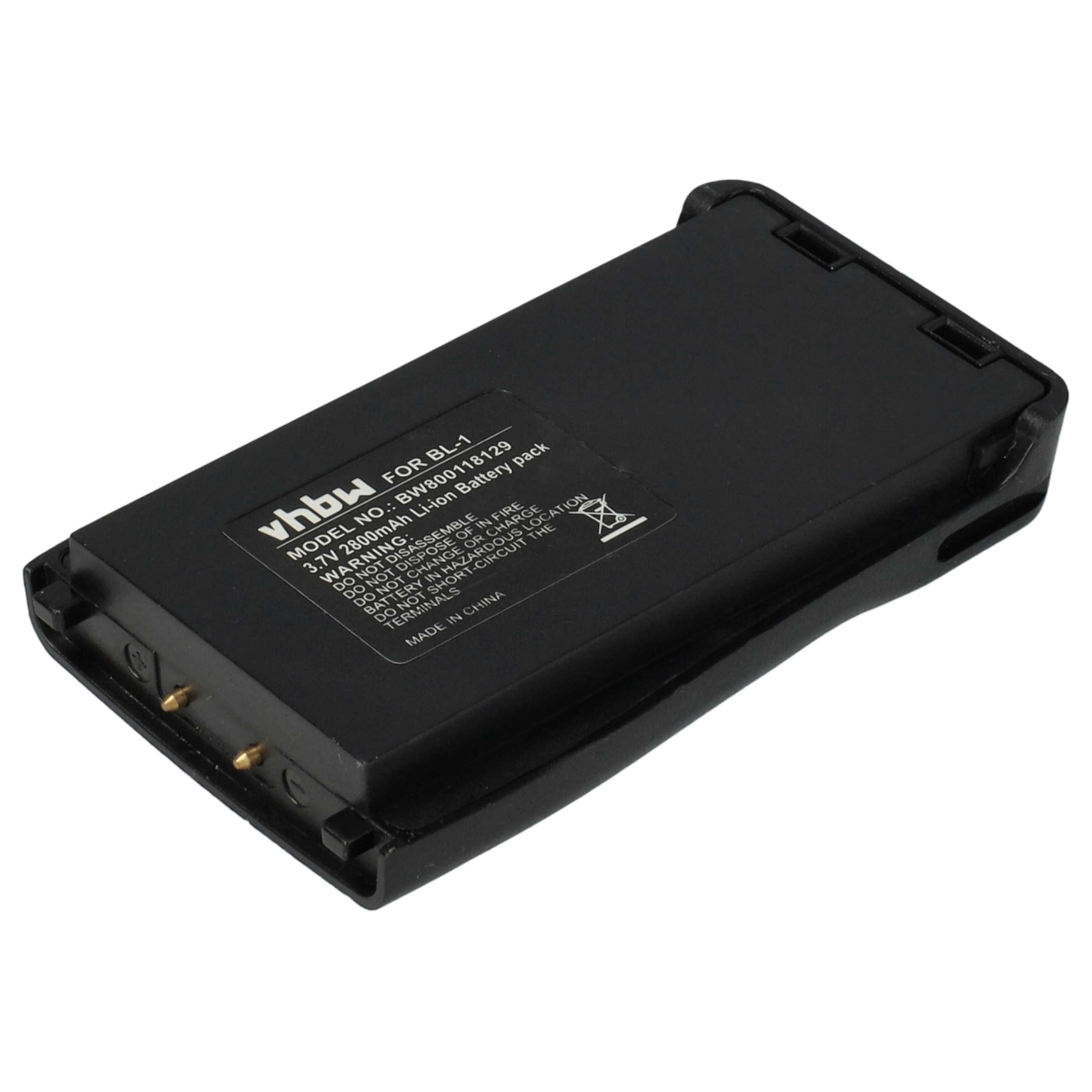 vhbw 5 x akumulator kompatybilny z Baofeng H777, BF-666S, BF-777S, BF-888S, krótkofalówka (2800 mAh, 3,7 V, litowo-jonowa)