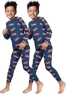 ROCKY Thermal Underwear for Kids, Boys 2 Pack Thermals, Long Johns Underwear, Base Layer for Cold Weather/Skiing - Pack of 2