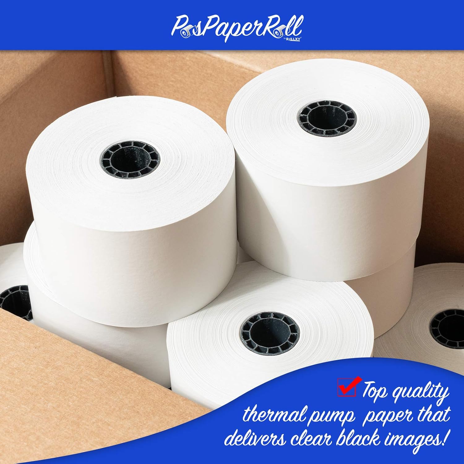 Thermal Gas Pump Receipt Paper 2 9/32" x 400 ft (12 rolls/case) – BPA Free