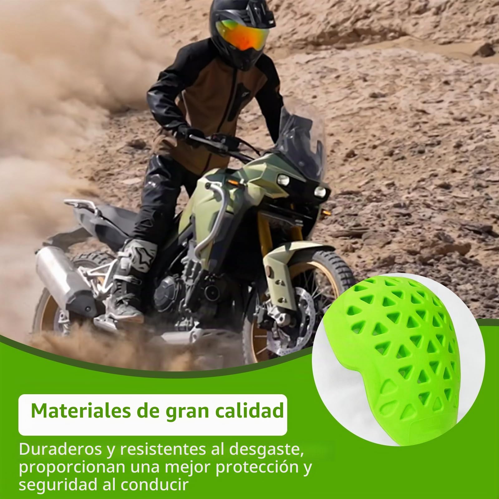 BRGD 7 Piezas Juego de Protectores para Moto, Alta Seguridad Insertos Amortiguadores para Motociclismo, Ciclismo de Montaña, Motocross y Skateboarding