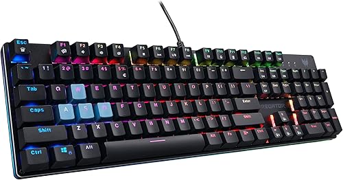Miniatura 12 de acer Predator Aethon 330 Teclado para juegos | Diseño de 61 teclas que ahorra espacio | 100% anti-fantasma con giro de tecla N | Interruptores