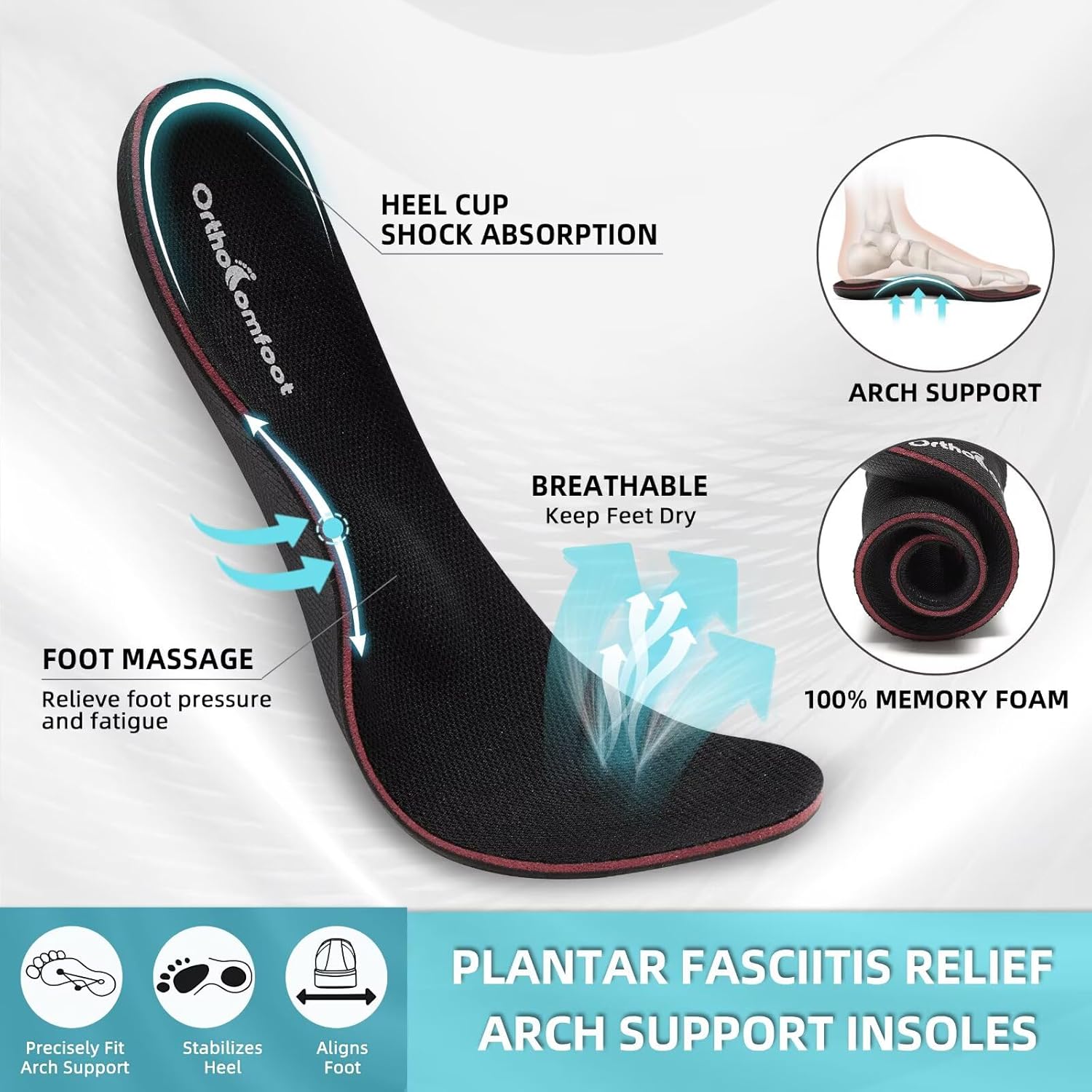 Orthopedic Business Leather Dress Shoes: Arch Support Plantar Fasciitis Walking Wingtip Formal Oxford for Mens, Orthotic Comfortable Casual Patent Tuxedo Work Shoes for Foot Heel Pain Relief - Image 7