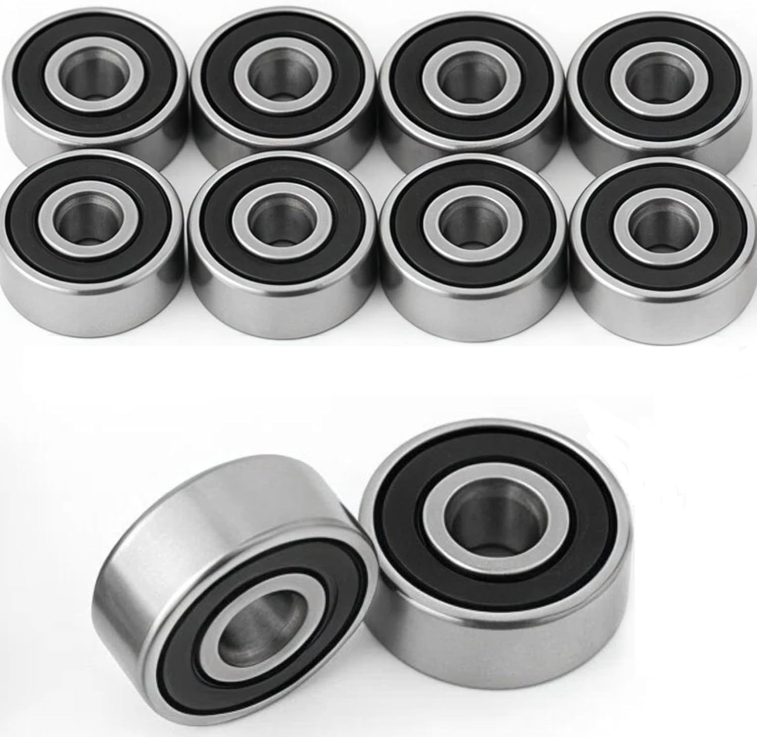 10pcs 623-2RS Deep Groove Ball Bearings ID 3mm, OD 10mm, Width 4mm Miniature Double Seal Small Bearings, Mini Ball Bearings Sealed Steel Z1 (P0), ABEC 1