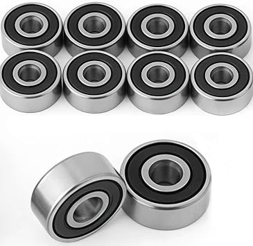 10pcs 623-2RS Deep Groove Ball Bearings ID 3mm, OD 10mm, Width 4mm Miniature Double Seal Small Bearings, Mini Ball Bearings Sealed Steel Z1 P0, ABEC 1