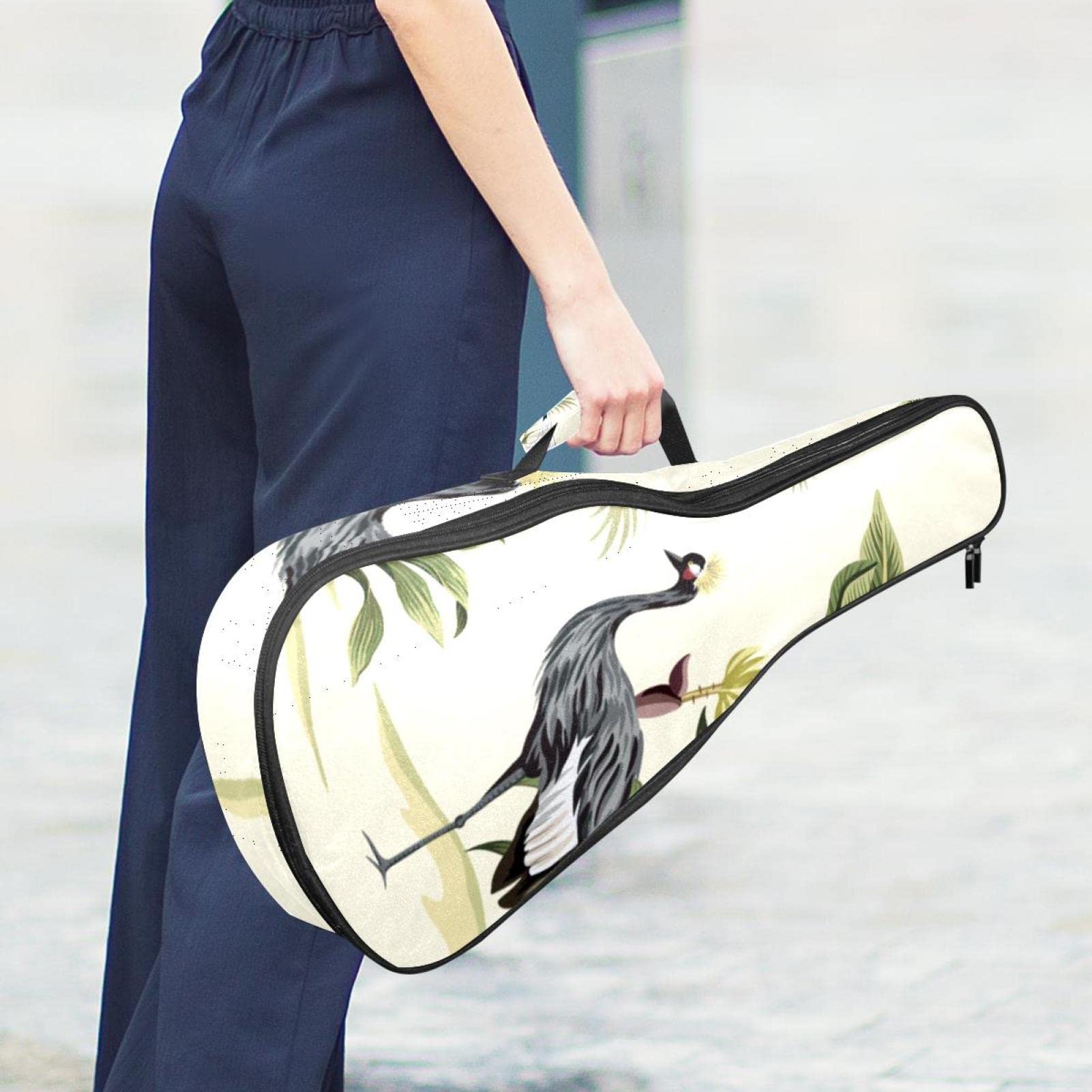 Custodia Per Ukulele Surwin - 21 Pollici, Imbottitura 10mm, Cinghie Regolabili, Marrone Chiaro