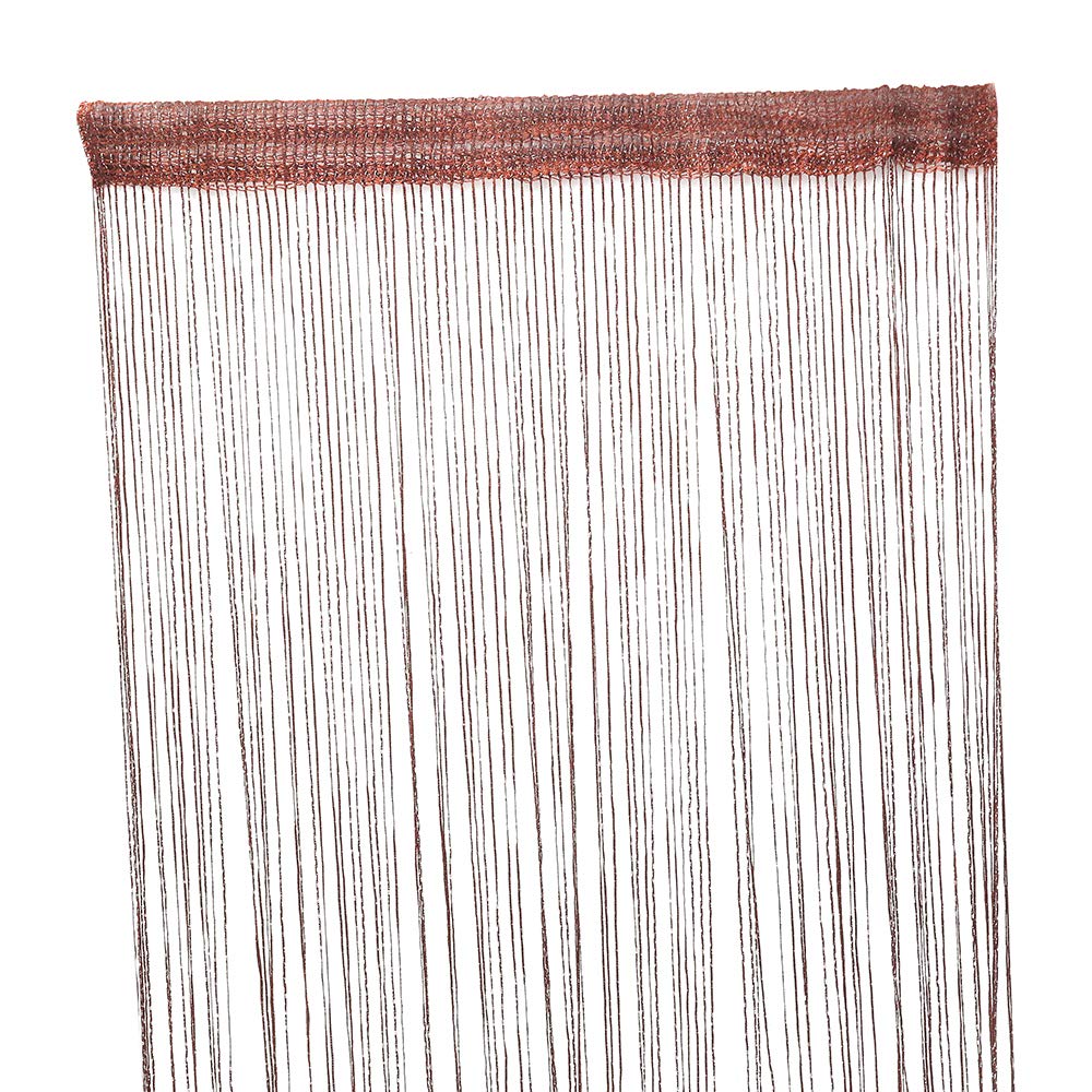 Thread Curtain, 100 x 200 cm, Metallic Look Thread Curtain, Plain