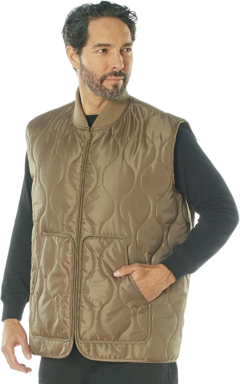 Rothco Quilted Woobie Vest – Comfortable Warm Outdoor Travel Puffer Sleeveless Jacket