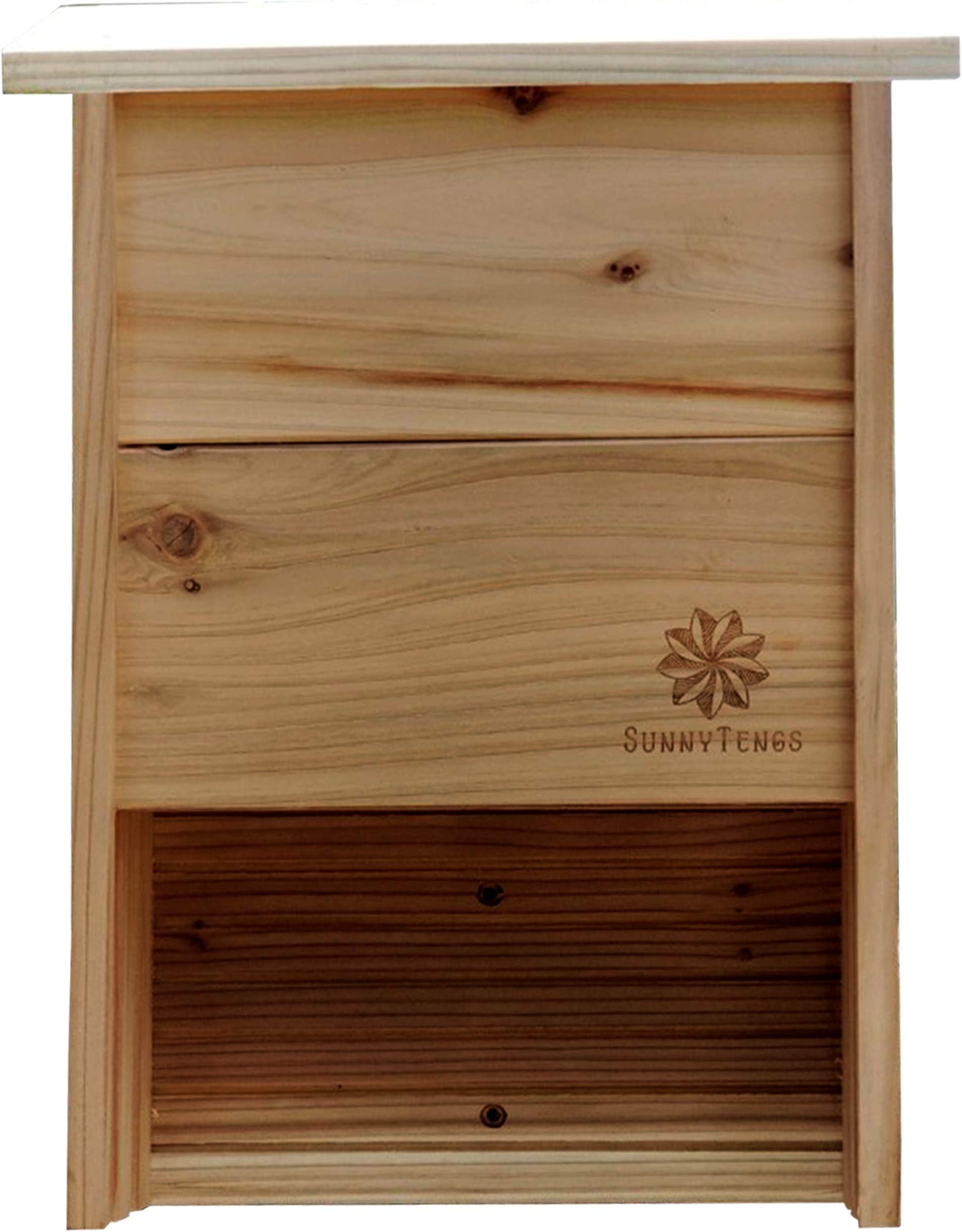 BAT House | Large Double Chambered Bat Houses for Outdoors | Big Bat Box with Easy-Grip Surfaces for The Perfect Bat House Nursery or Bat Shelter | Weather and Insect Resistant | Fully Assembled