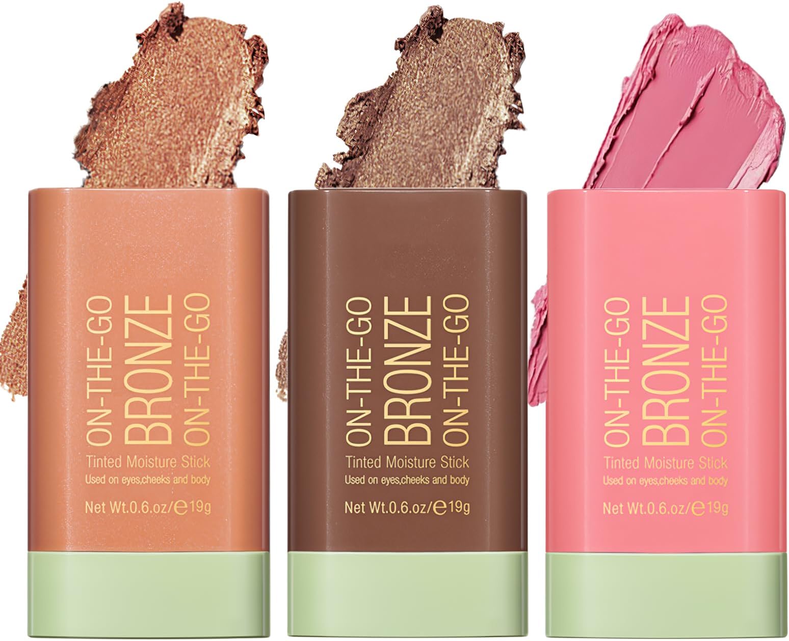 3 Pcs Cream Contour Stick Kit, Cream Makeup Face Stick with