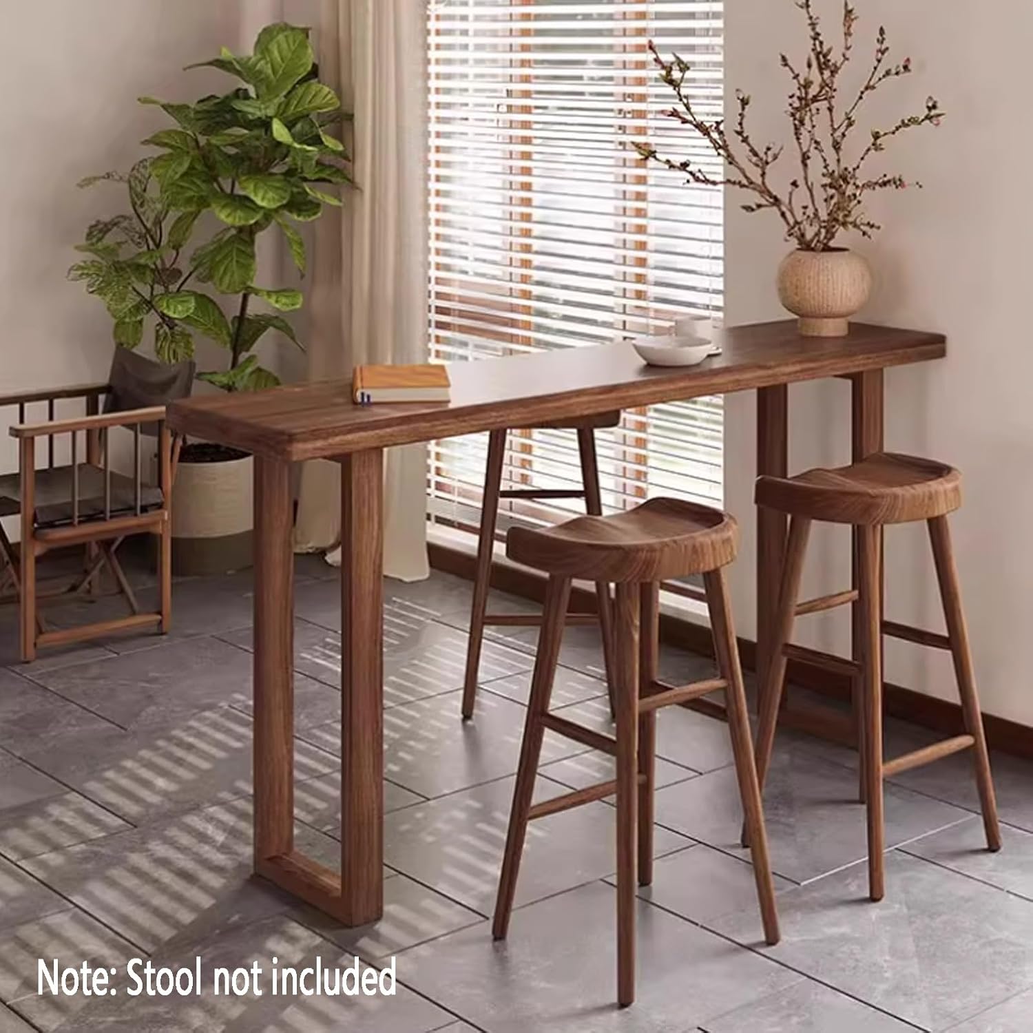 All Solid Wood Rectangle Bar Height Table,Industrial Long Kitchen Dining Room Bar Table,Indoor Outdoor Narrow Dining Table Kitchen Table,Pub Patio Bar Table W,One Color-160*40*105cm/63*15.7*41.3in