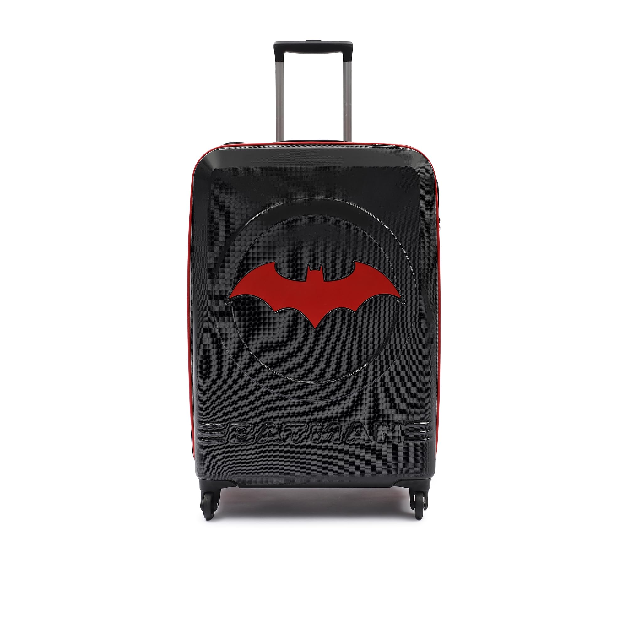 Batman Trolley Suitcase - 85L, Cabin Luggage with 8 Spinner Wheel, Hard Shell Polycarbonate Suitcase, Number Lock, Water Resistant, Luggage Bag for Travel (Teal & Black, 67cm, Medium)-image-32