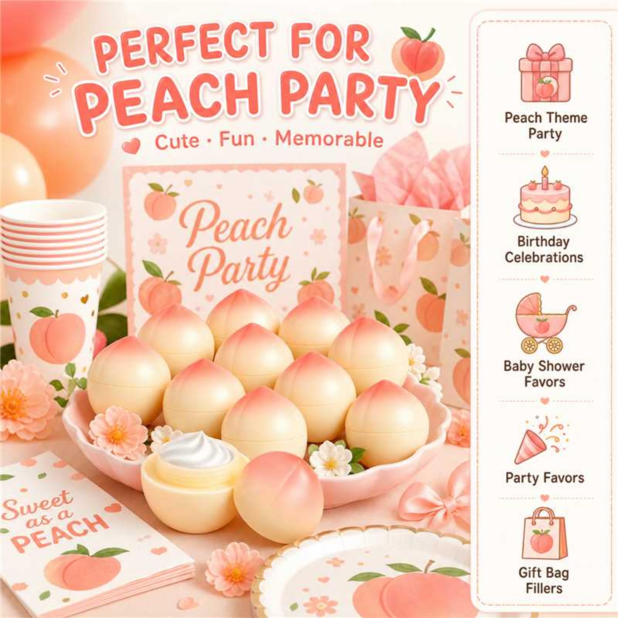 Set di 12 creme mani alla pesca da regalare a donne, divertente regalo di Natale con crema mani alla frutta per insegnanti, madri, infermieri, addio al nubilato e dipendenti.