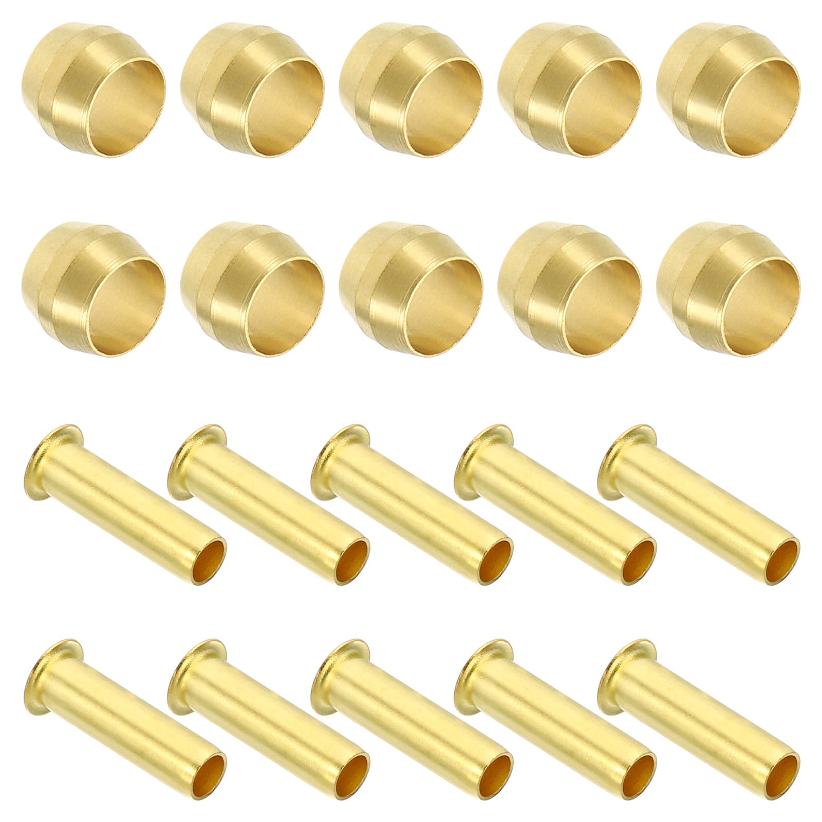 18 Messing Kompressions-Einsätze 6mm ID 8mm OD - Für Wasser, Öl & Luft