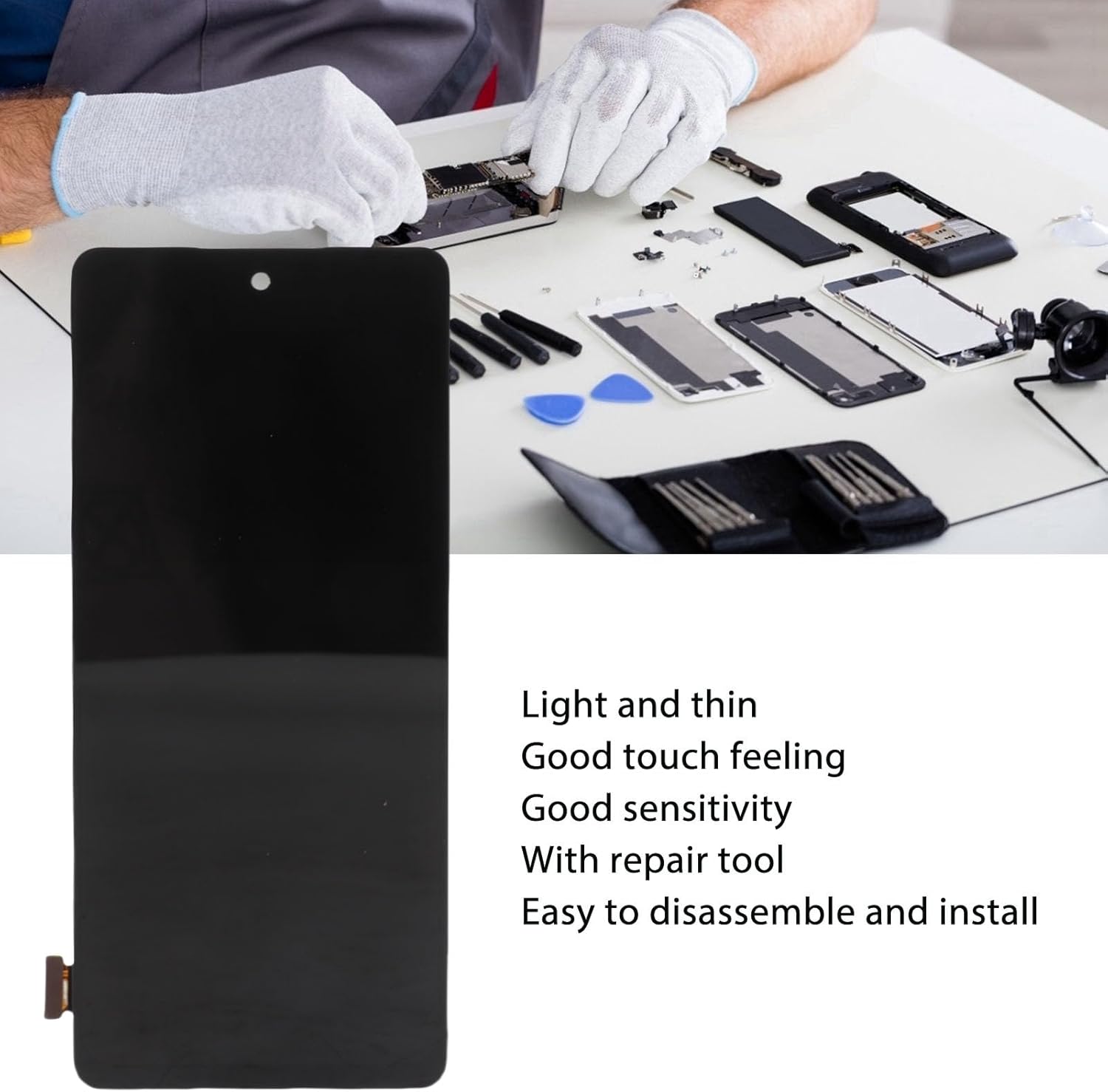 Screen Replacement for S20 FE, Digitizer Assembly with Disassembly Tool, High Sensitivity, Test Before Shipment, Professional Installation