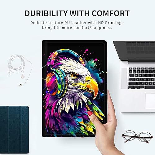 Vista 345 de Funda para Kindle de 6 pulgadas (11.ª generación, versión 2024/2022) delgada de piel sintética, ajustable, multiángulo, Smart Shell con función