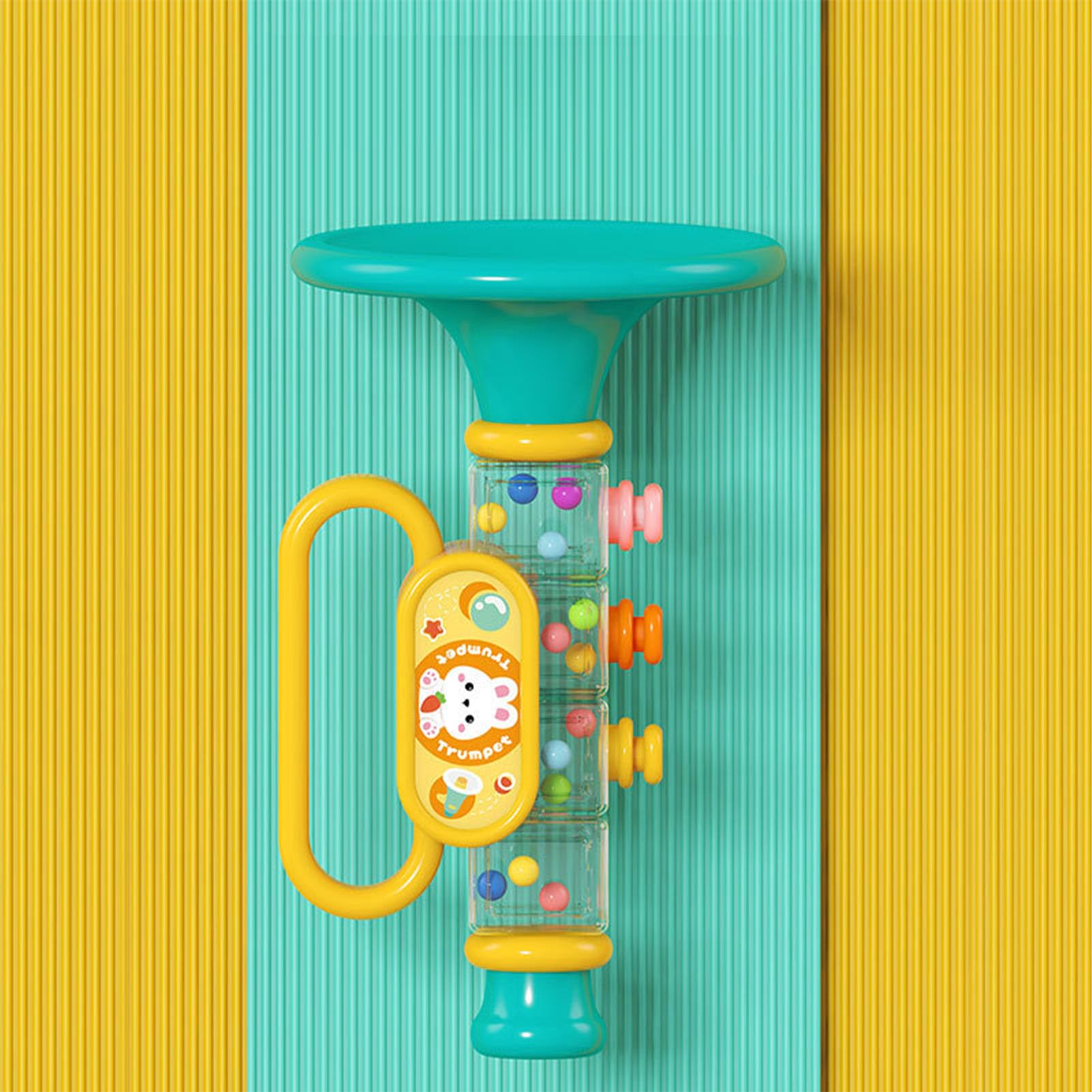 Generic Mini Trompeta para bebé, Silbato de Juguete, Instrumento Musical de Juguete para Jugar, Material Seguro y Respetuoso con el Medio Ambiente (Blue)