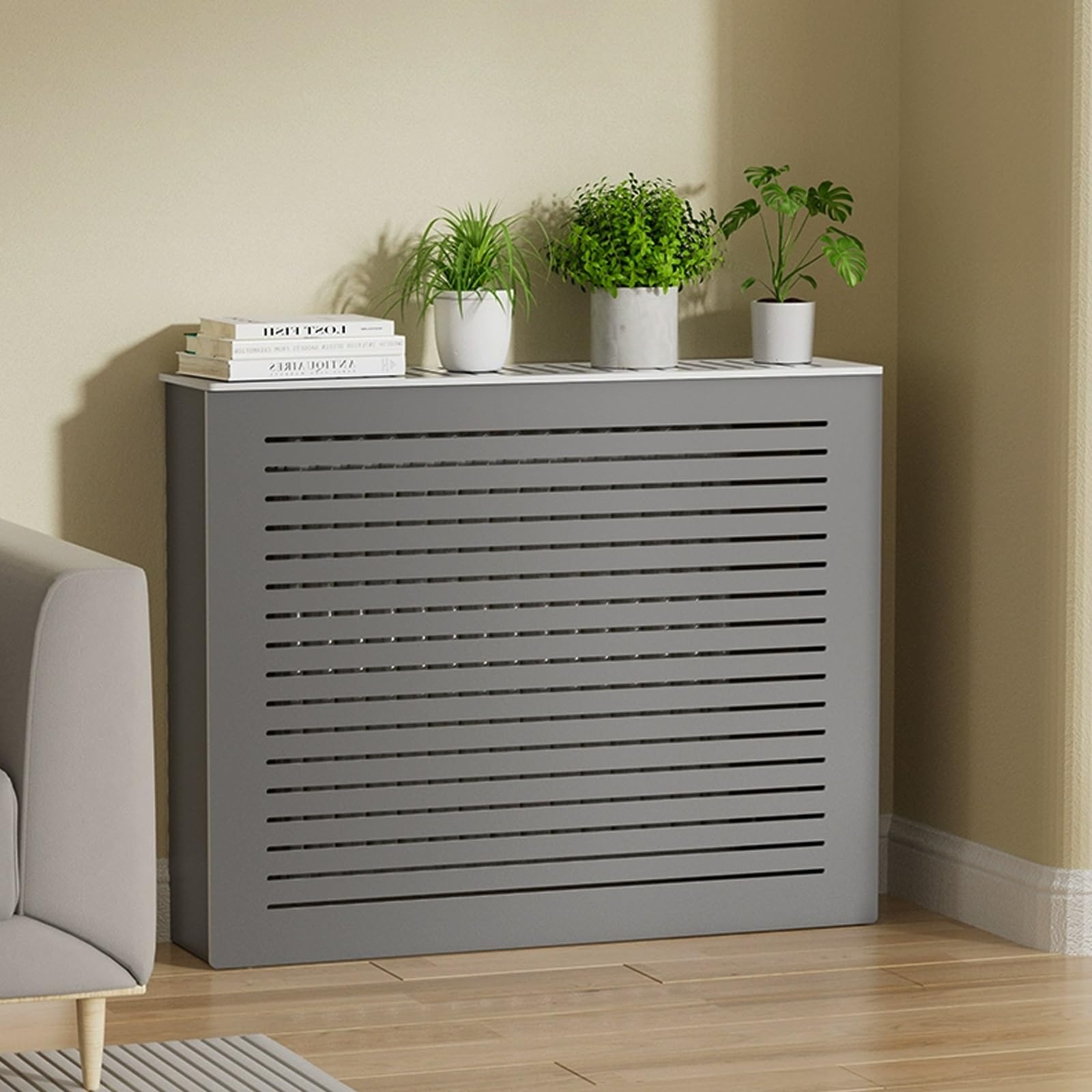 Cache-radiateur et tablette de décoration pour une chambre chaleureuse