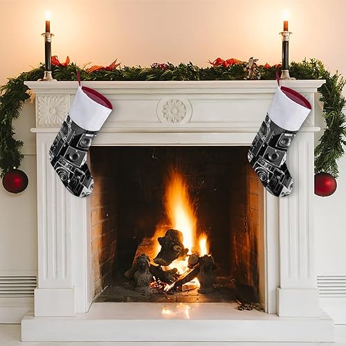 Miniatura 4 de Retro Cool Camera Collection Christmas Stockings with Hanging Buckle Classic Large Stockings Fireplace Xmas Hanging Stocking Decorations Santa
