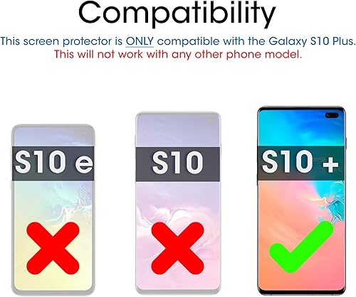 Miniatura 2 de amFilm Protector de pantalla Ultra Glass para Galaxy S10 Plus, vidrio templado, paquete de 2