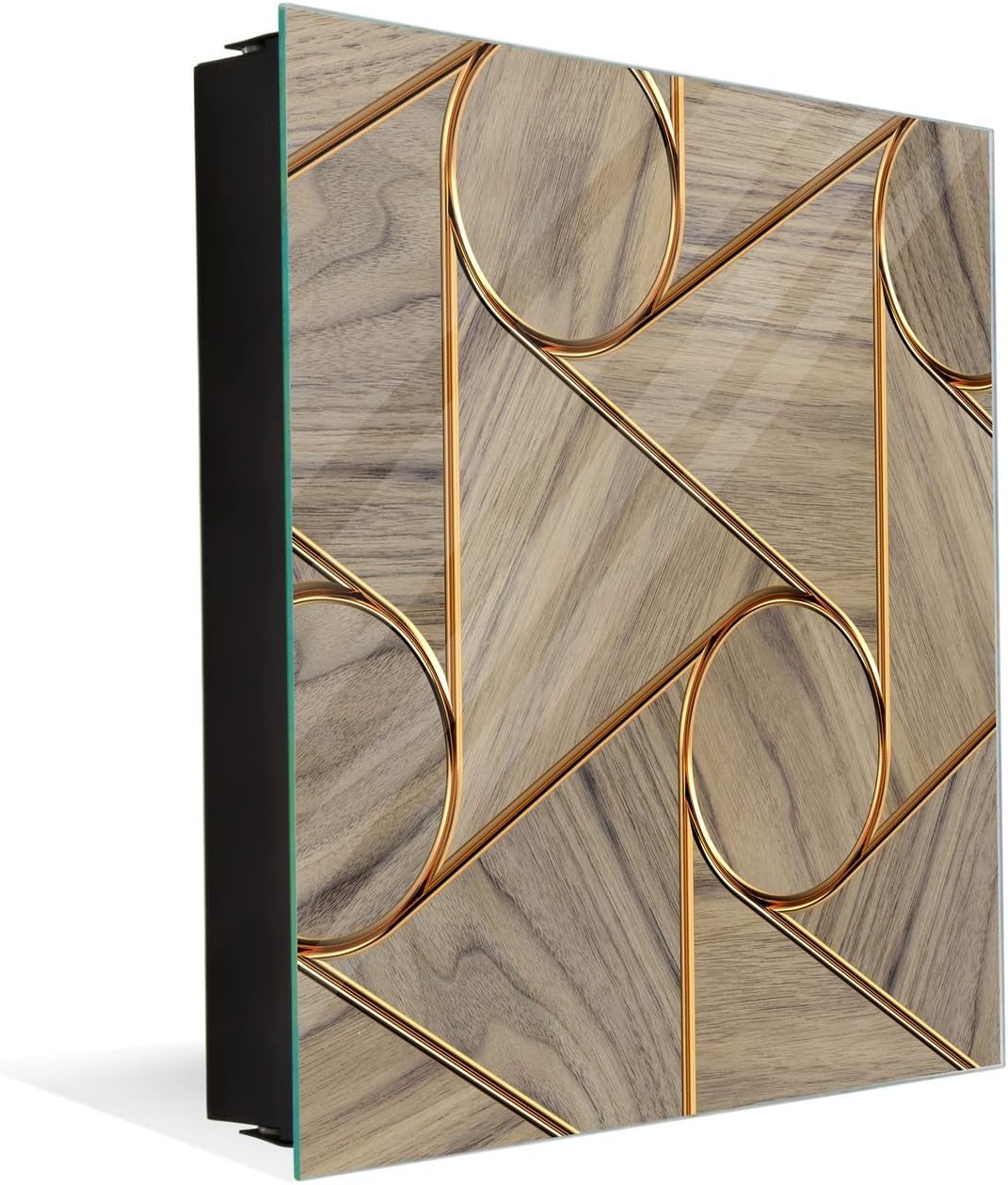 Concept Crystal Key Cabinet Storage Box with Frameless Glass White Board KN10 Decorative Surfaces Series
