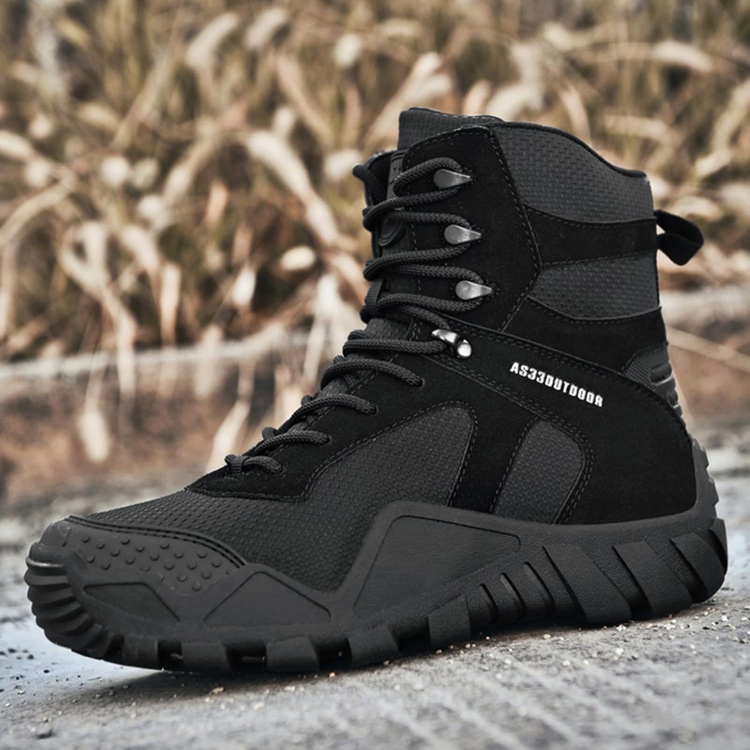Women's High Top Military Tactical Jungle Combat Boots 6 Inch Motorcycle Ankle Chukka Boot Police Army Hiking Desert Climbing Botas
