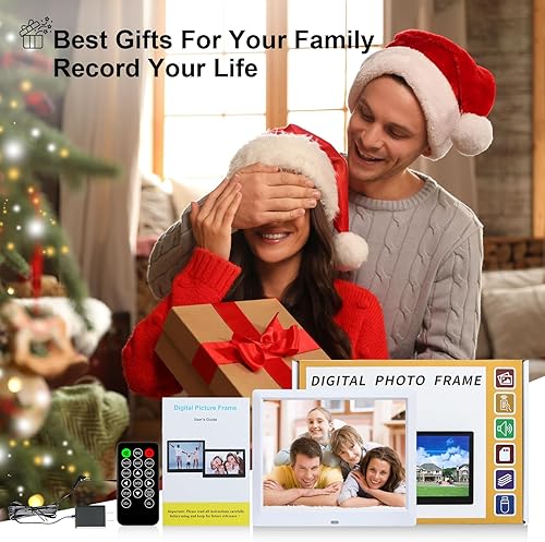 Miniatura 6 de TMC Marco de fotos digital de 9 pulgadas, pantalla LCD IPS de alta resolución 43, reproductor de MP3fotovideo con control remoto