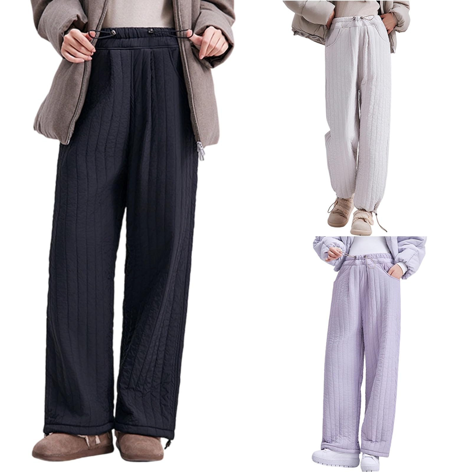 Pantalon de grossesse en nylon respirant avec haute élasticité et isolation pour les activités par temps froid et mode de maternité confortable