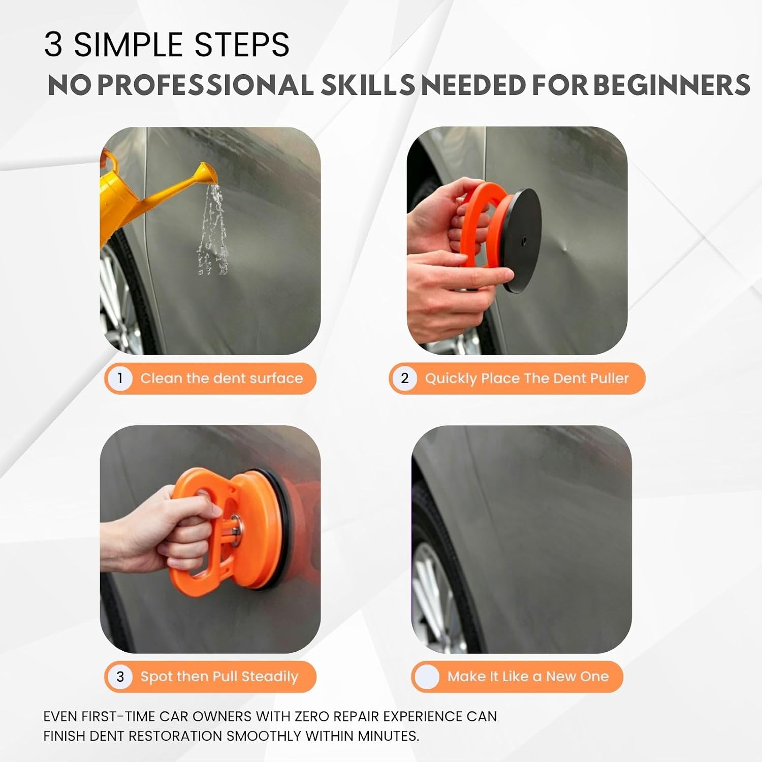 Car Dent Puller-Car Dent Repair Kit- Heavy Duty Dent Remover for Car Hail Damage, Auto Body Repair & Multi-Surface Lifting Tasks,Door Ding Remover, Multi-Surface Lifting, Auto Body Repair, Heavy Duty