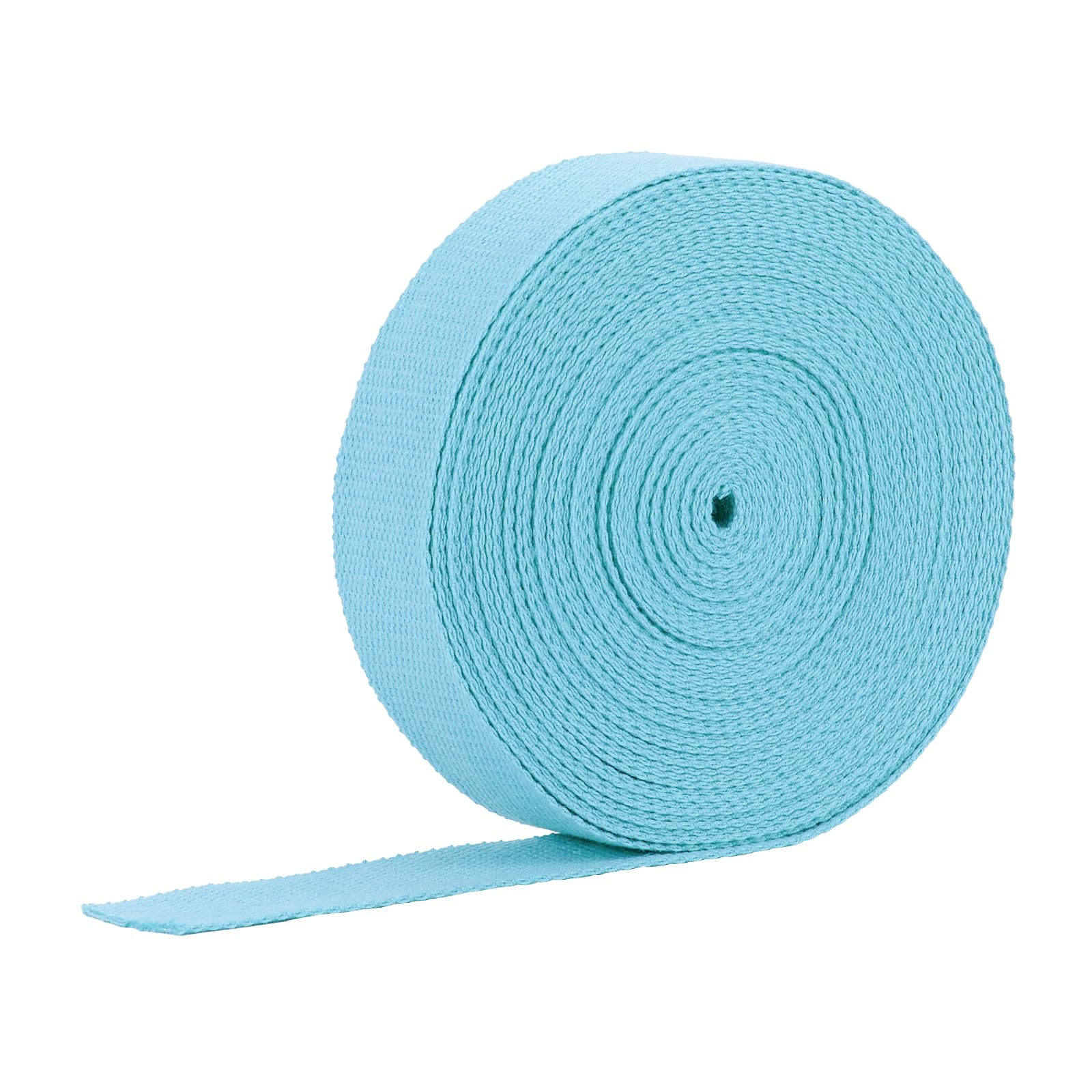 TIBOO DAY 1.5 Inch Cotton Webbing, 12 Yards Natural Cotton Webbing Straps for Bags for Cloth Belt Bags Handles Tote Bag DIY Crafts Decoration, Sky Blue