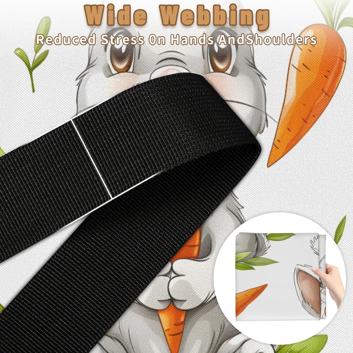 Honeybaby 214L Extra Large Comforter Storage Bag Bunny Carrot Storage Totes with Lids Waterproof Closet Organizer Folding Blanket Storage Bags for Clothes Bedding Pillows