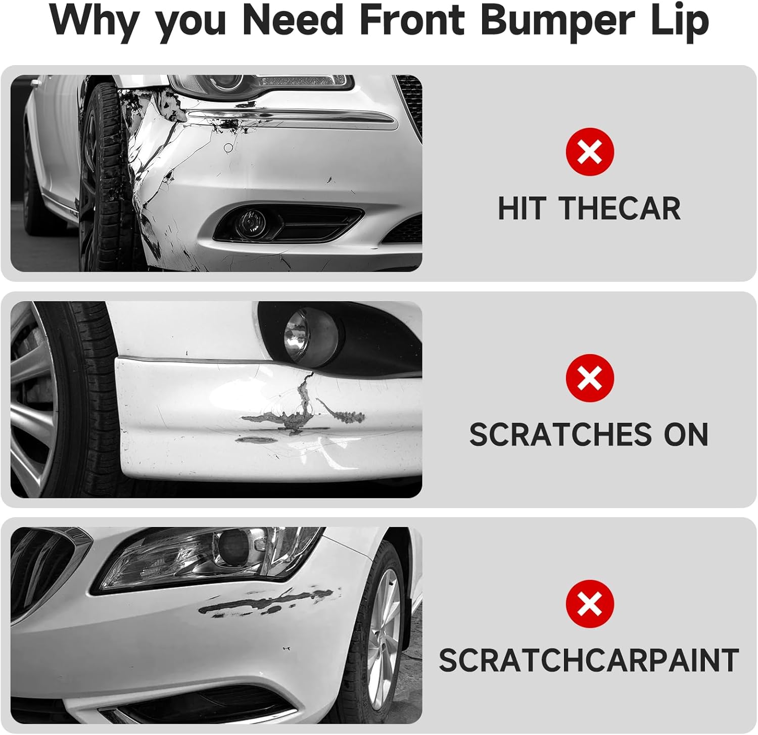 Front Bumper Lip Splitter Spoiler for BMW 5 Series G30 M Sport M550i 530e 530i 540i 2017-2020, Gloss Black